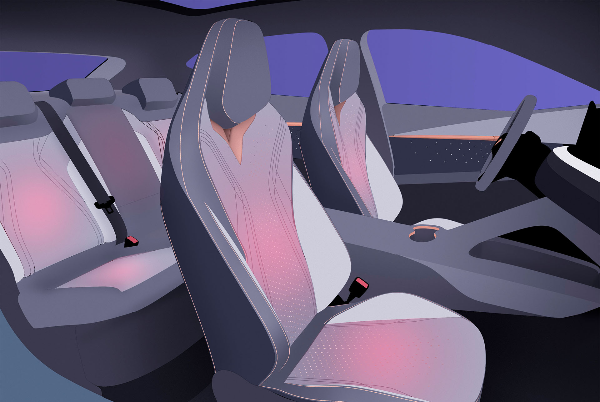 smart heated cupra car seats illustration
